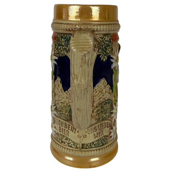 Gerz Original Beer Stein Mug Froh Beim Bier Vintage Hand-Painted West Germany - Picture 4 of 6